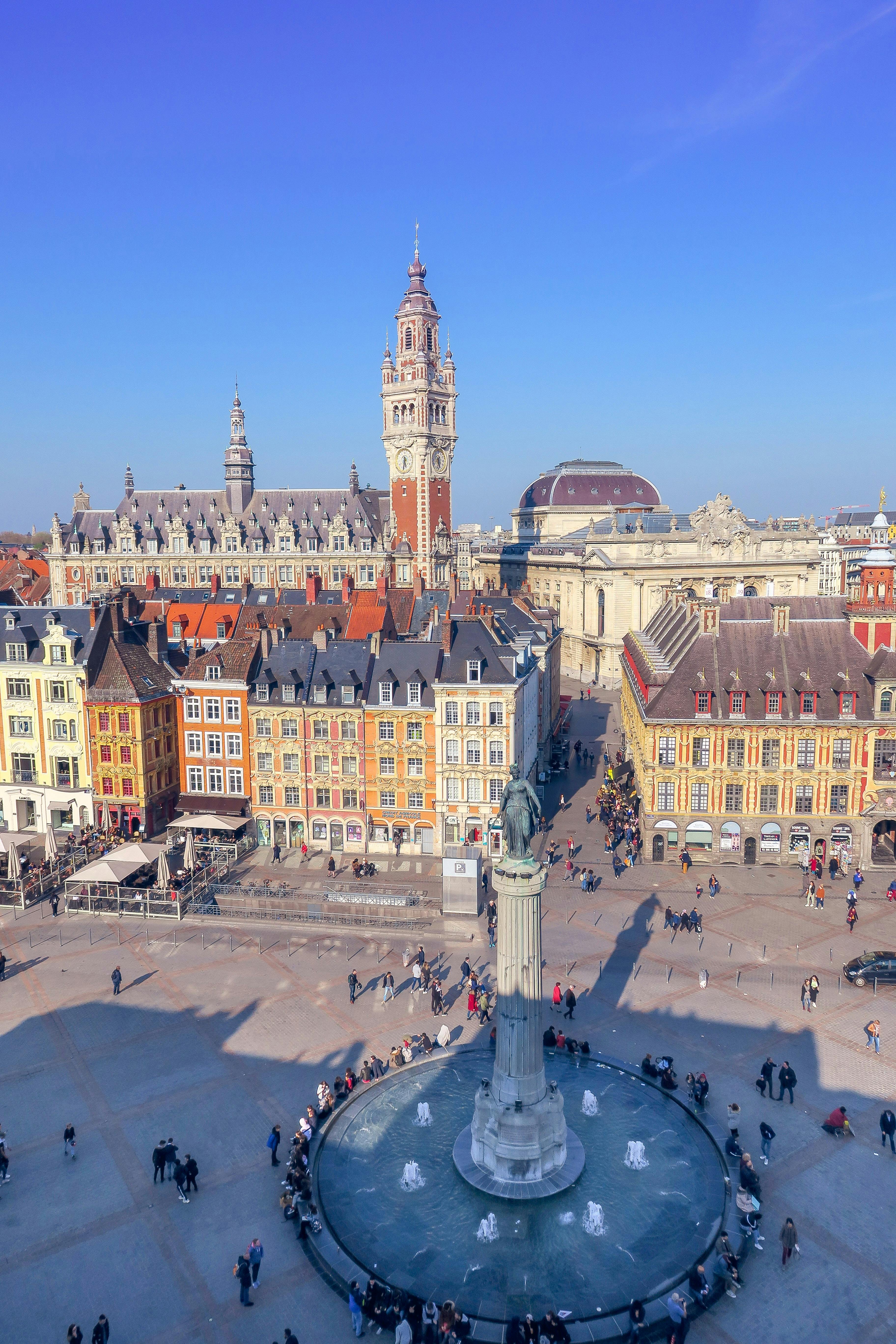 La Grande Place de Lille vue en plongée